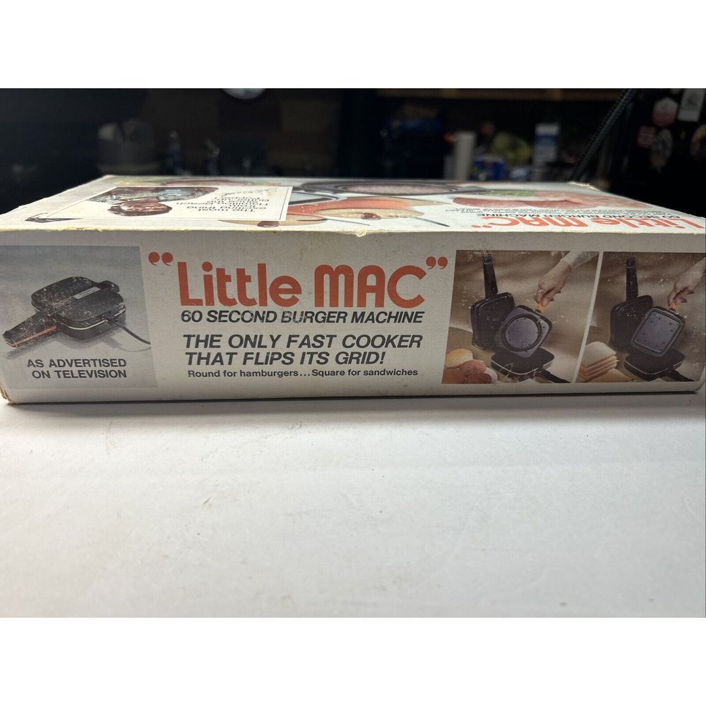 Vintage Hamilton Beach Little Mac‎ 60 Second Burger Machine Joe Namath Vintage - Picture 4 of 4
